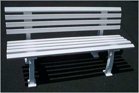 park benches for sports and game courts