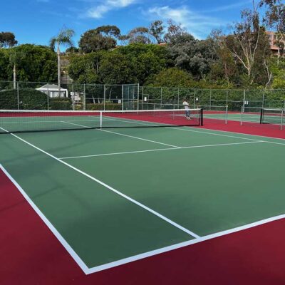 several tennis courts built by ferandell tennis courts in la jolla california