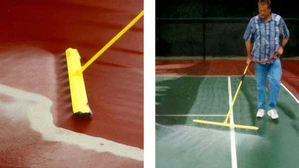 clean sports courts with a waterbroom